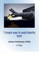 7 simple ways to avoid identity theft Johann Koelmeyer (CEH) 2 Page