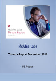 McAfee Labs Threat sReport December 2016  52 Pages