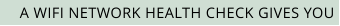 A WIFI NETWORK HEALTH CHECK GIVES YOU